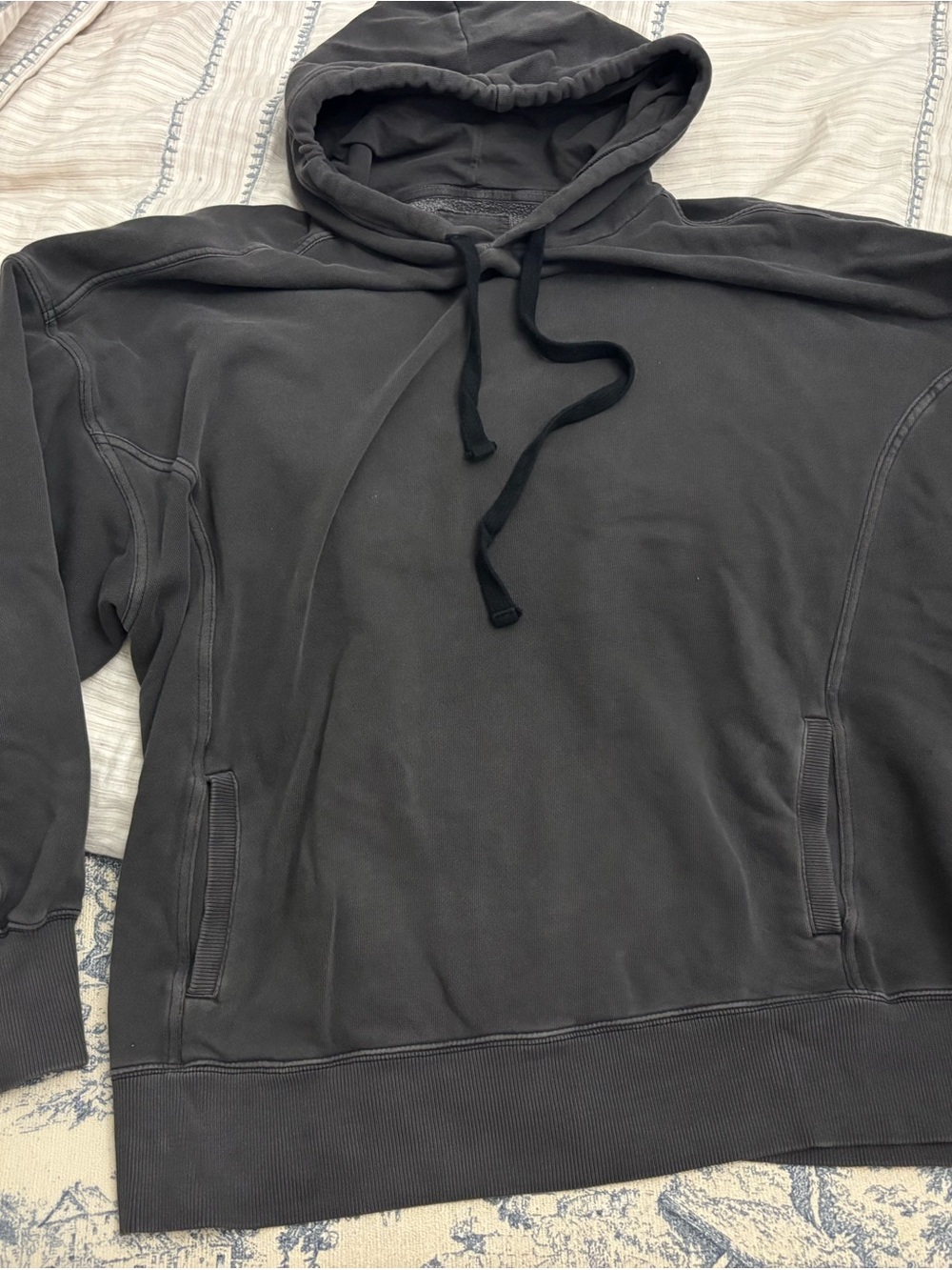 aerie women's Black Hooded Pullover Sweatshirt